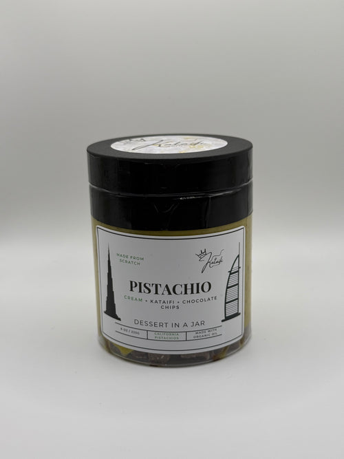 Dubai Bar in a Jar 8oz (Pistachio Cream, Kataifi, Chocolate Chips)